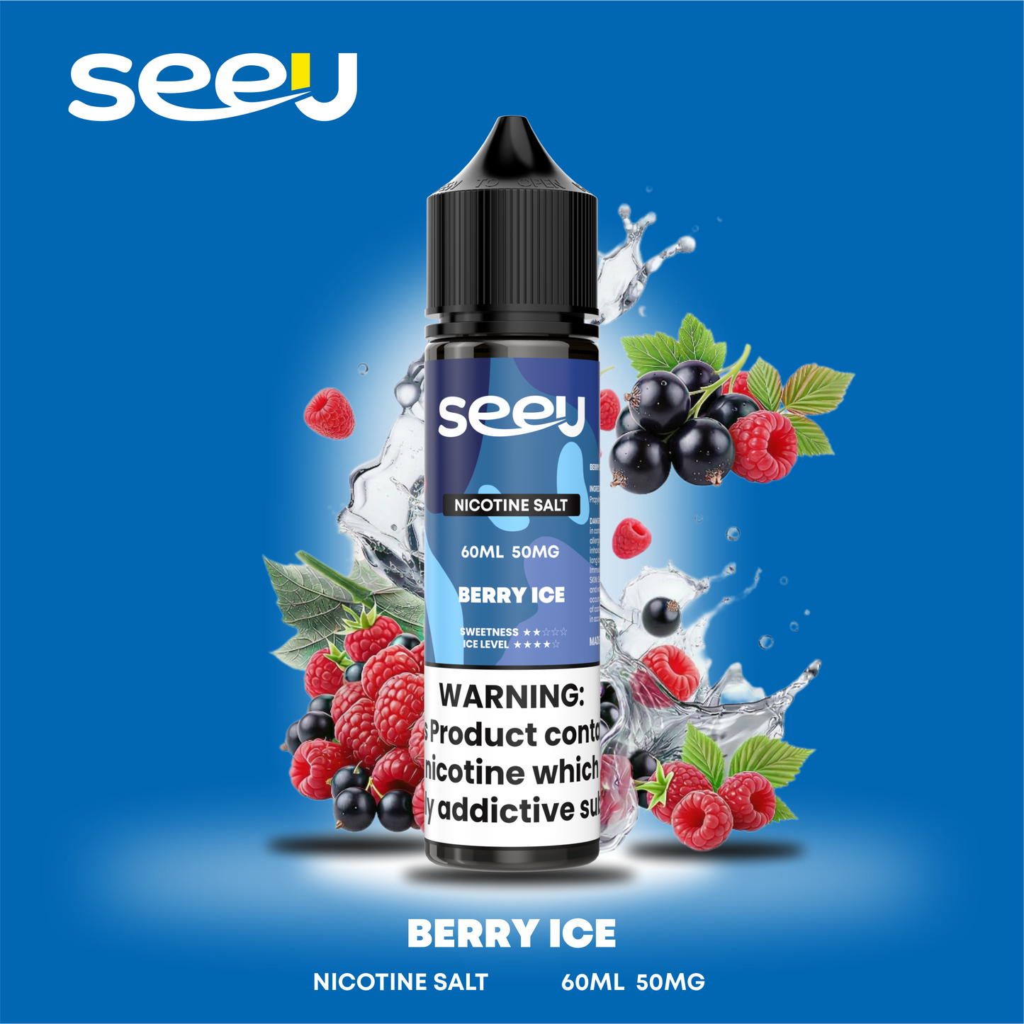 SEEU 60ml Nicotine Salt E-Liquid 50mg