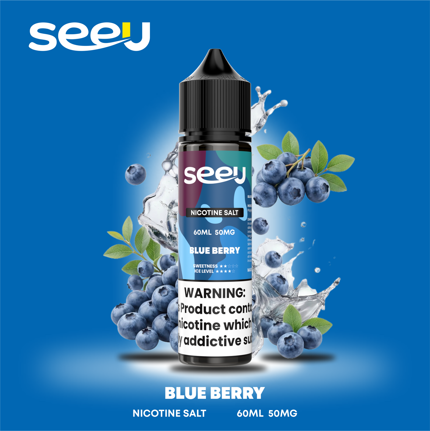 SEEU 60ml Nicotine Salt E-Liquid 50mg