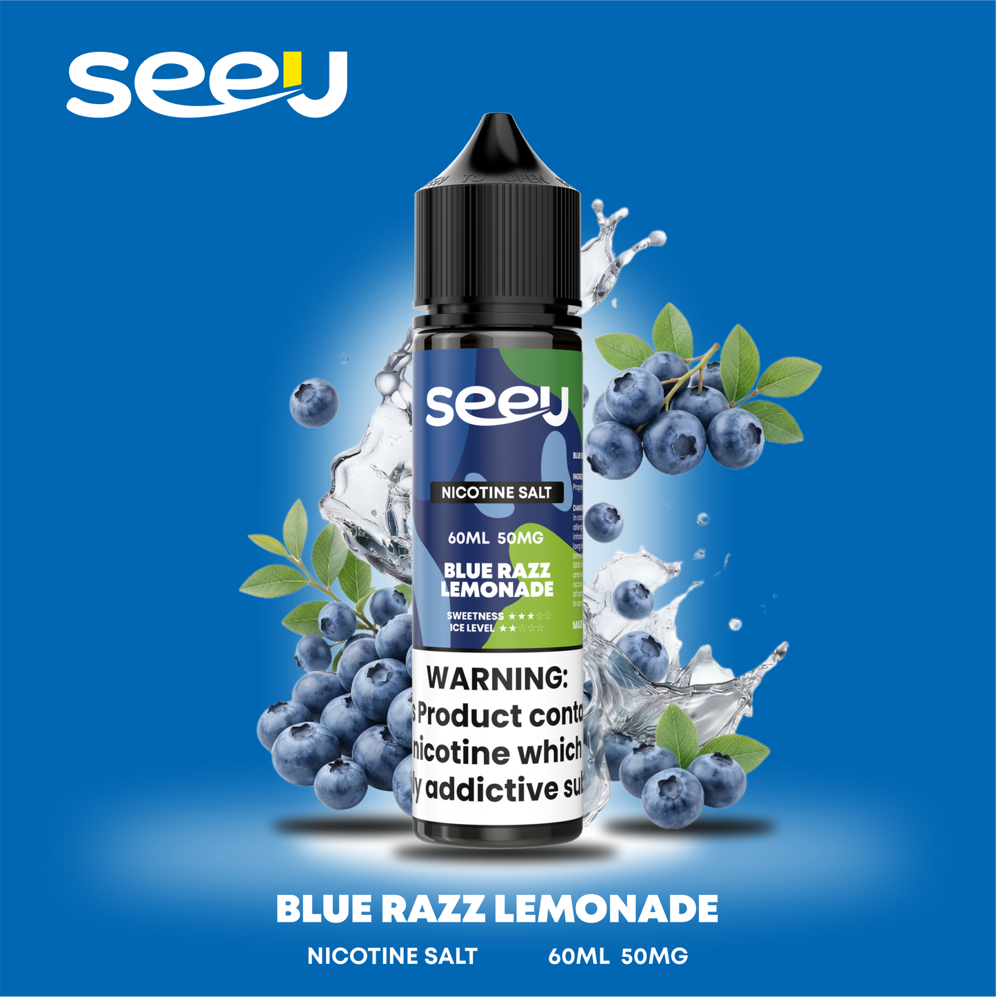 SEEU 60ml Nicotine Salt E-Liquid 50mg