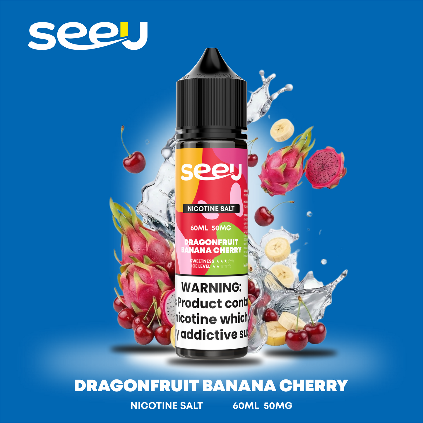 SEEU 60ml Nicotine Salt E-Liquid 50mg