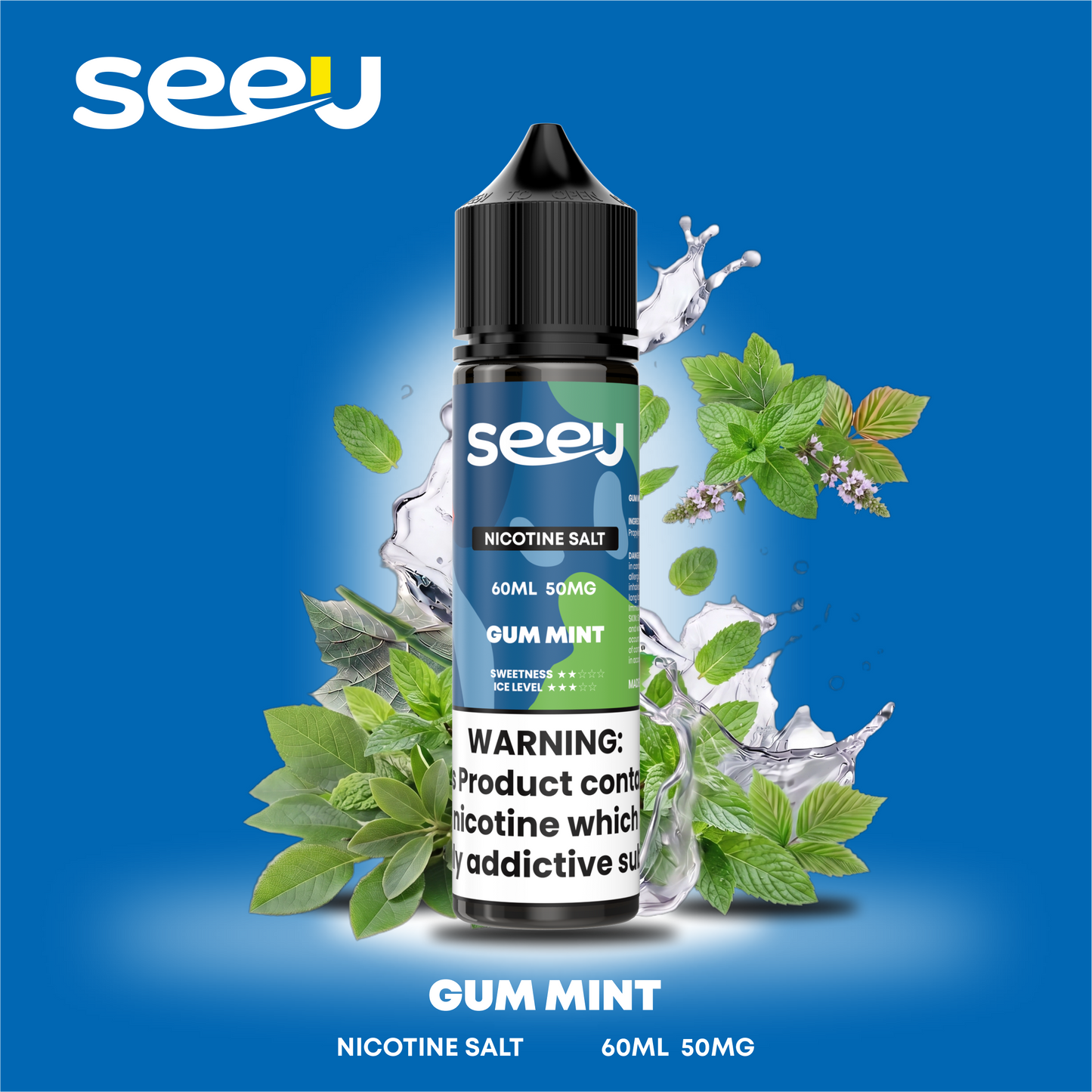 SEEU 60ml Nicotine Salt E-Liquid 50mg