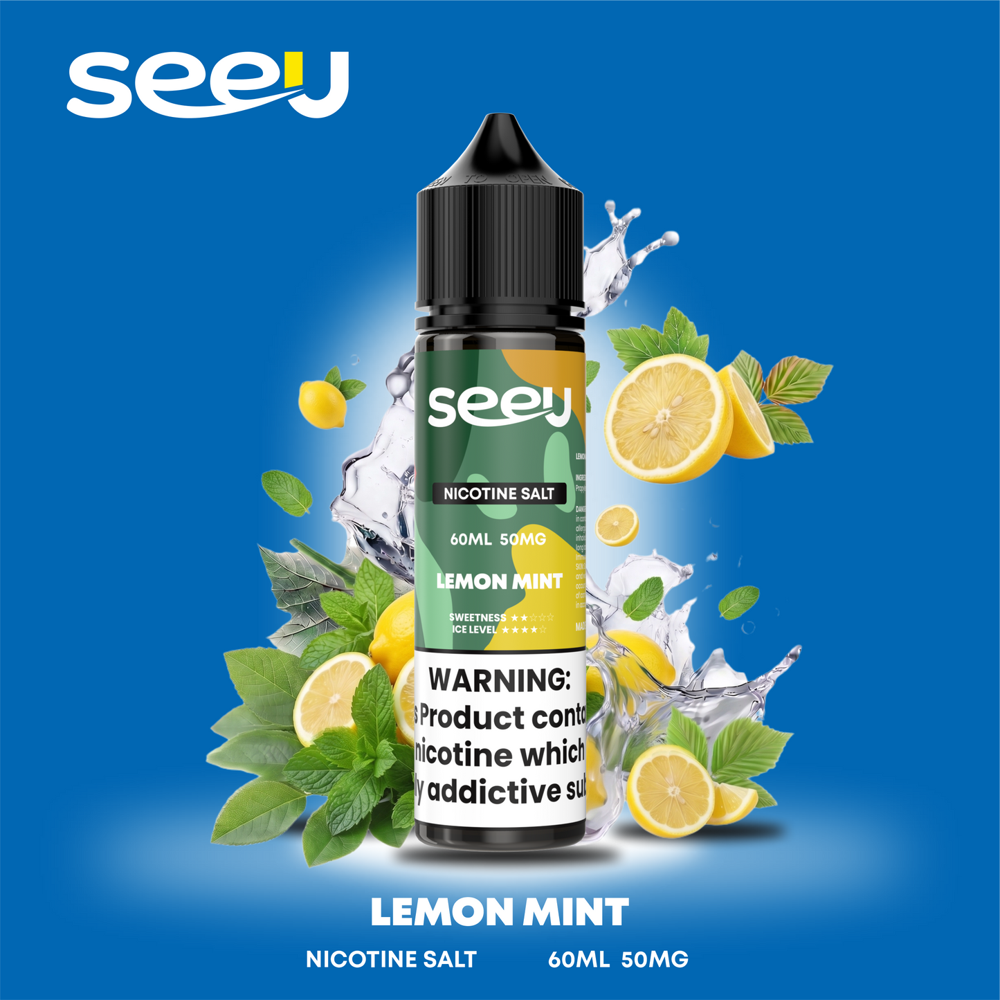 SEEU 60ml Nicotine Salt E-Liquid 50mg