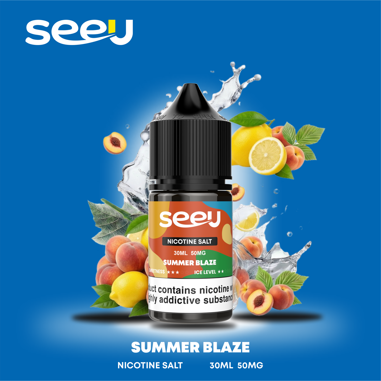 SEEU 30ml Nicotine Salt E-Liquid 50mg