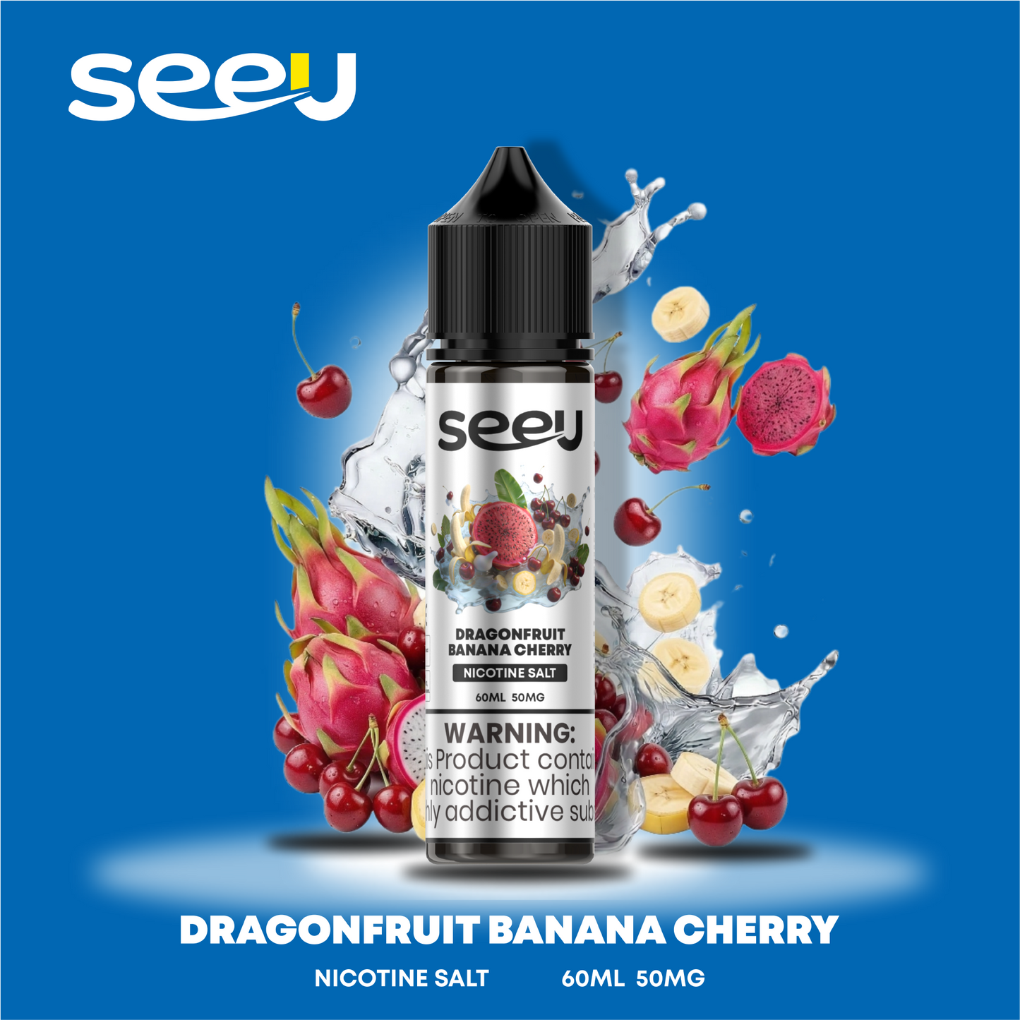 SEEU 60ml Nicotine Salt E-Liquid 50mg